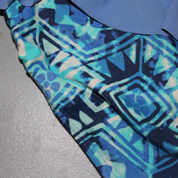 Green & Blue 2 Pcs Justice Bikini Swimsuit Size 14 - Picture 10 of 11